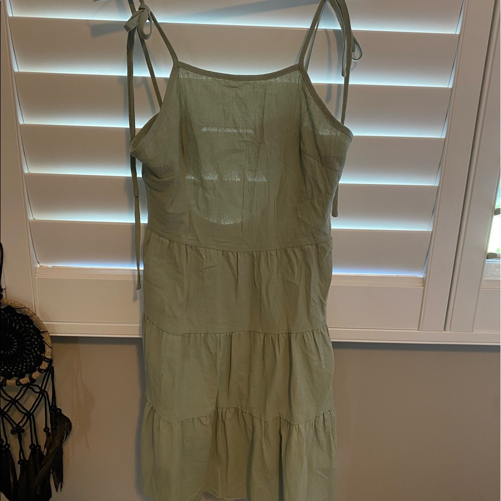 Worn once- SHEIN army green dress